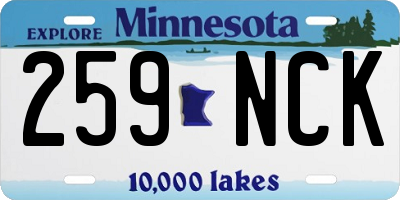MN license plate 259NCK