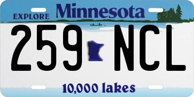 MN license plate 259NCL