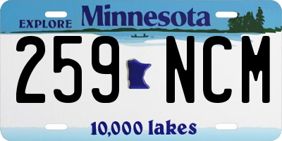 MN license plate 259NCM