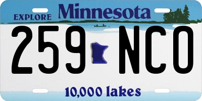 MN license plate 259NCO