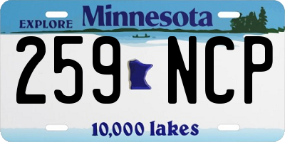 MN license plate 259NCP
