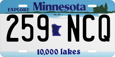 MN license plate 259NCQ