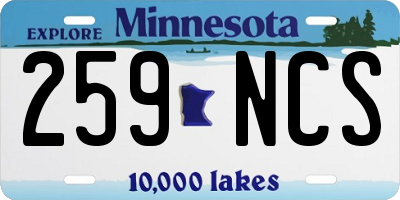 MN license plate 259NCS