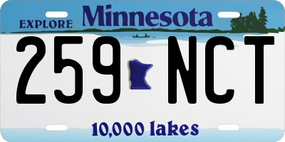 MN license plate 259NCT