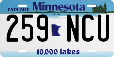 MN license plate 259NCU