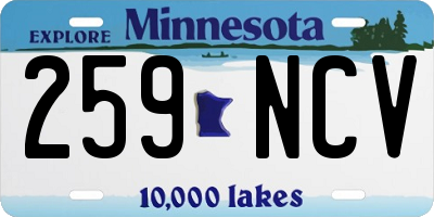 MN license plate 259NCV