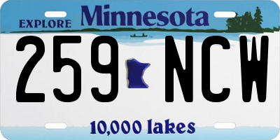 MN license plate 259NCW