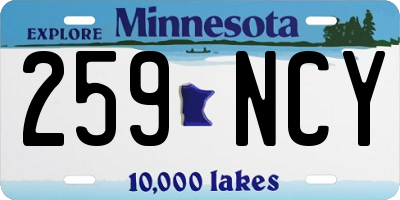 MN license plate 259NCY