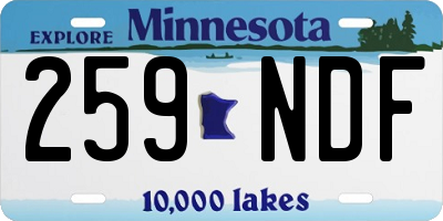 MN license plate 259NDF