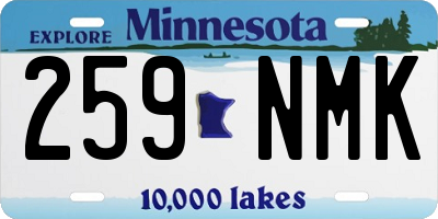 MN license plate 259NMK