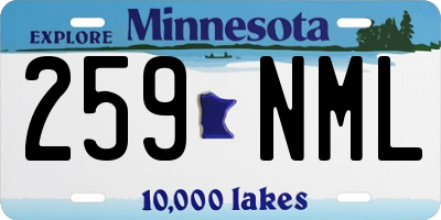 MN license plate 259NML