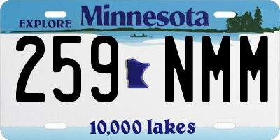 MN license plate 259NMM