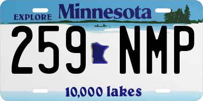 MN license plate 259NMP