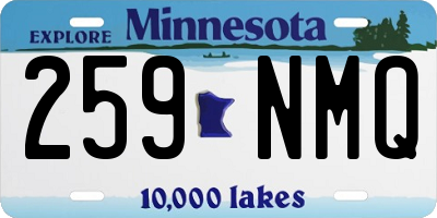 MN license plate 259NMQ