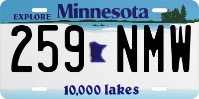 MN license plate 259NMW