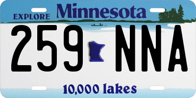 MN license plate 259NNA