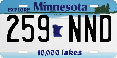 MN license plate 259NND