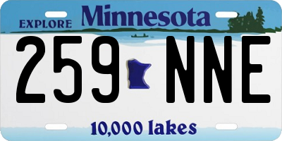 MN license plate 259NNE