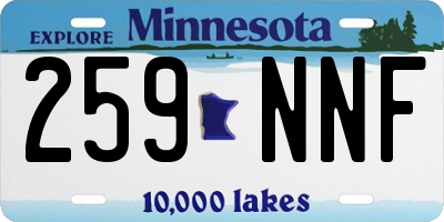 MN license plate 259NNF