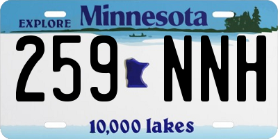 MN license plate 259NNH