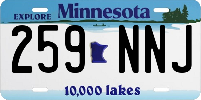 MN license plate 259NNJ
