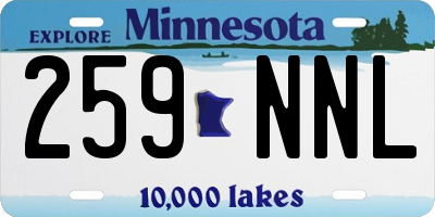 MN license plate 259NNL