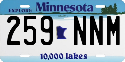 MN license plate 259NNM