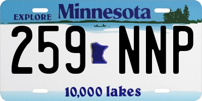 MN license plate 259NNP