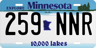 MN license plate 259NNR