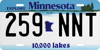 MN license plate 259NNT