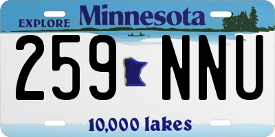 MN license plate 259NNU