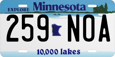MN license plate 259NOA
