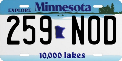 MN license plate 259NOD