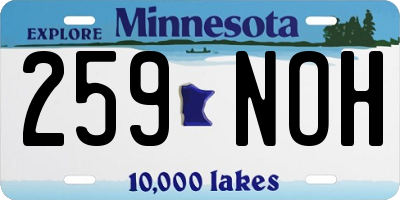 MN license plate 259NOH