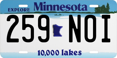 MN license plate 259NOI