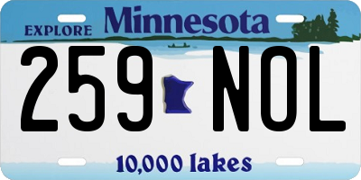 MN license plate 259NOL