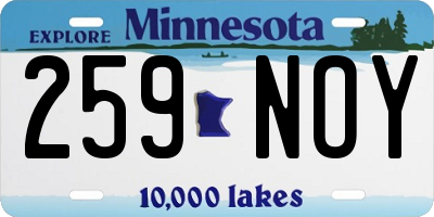 MN license plate 259NOY