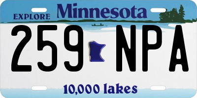 MN license plate 259NPA
