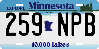MN license plate 259NPB