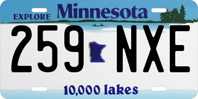 MN license plate 259NXE