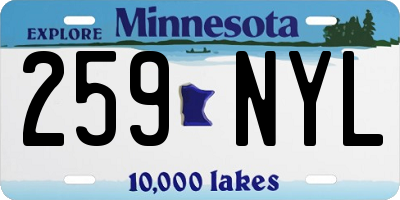 MN license plate 259NYL