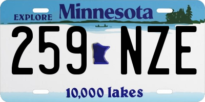 MN license plate 259NZE