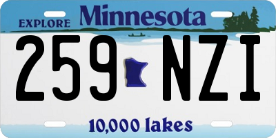 MN license plate 259NZI