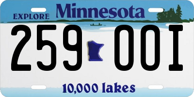 MN license plate 259OOI