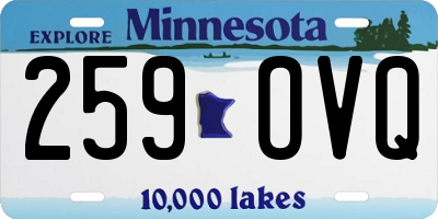 MN license plate 259OVQ