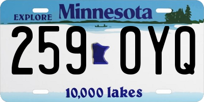 MN license plate 259OYQ