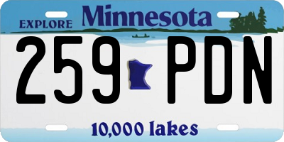 MN license plate 259PDN