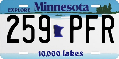MN license plate 259PFR