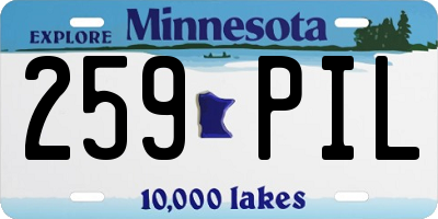 MN license plate 259PIL