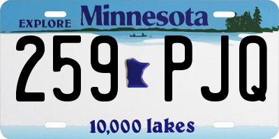 MN license plate 259PJQ